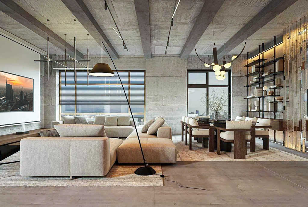 fragment pokoju dziennego w luksusowym apartamencie na sprzedaż Nowy Jork Stany Zjednoczone Ameryki