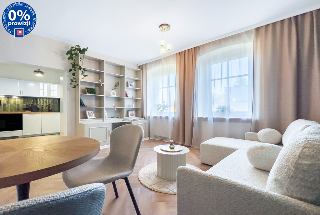 kameralny pokój dzienny w luksusowym apartamencie do wynajmu Katowice