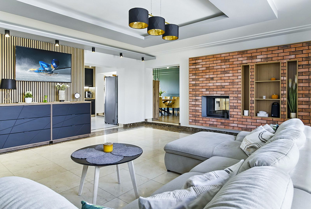 zaaranżowane z wyczuciem dobrego smaku wnętrze ekskluzywnej willi do sprzedaży Warszawa okolice