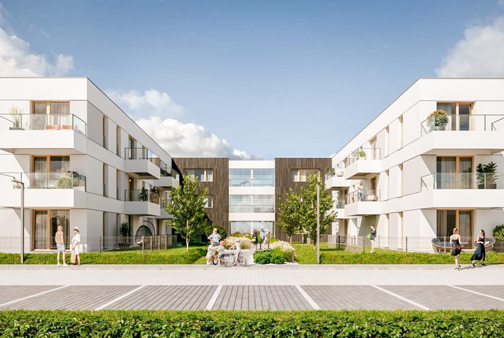 atrakcyjne osiedle na którego terenie znajduje się oferowany na sprzedaż ekskluzywny apartament Gdańsk okolice