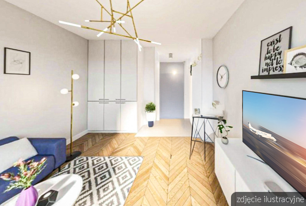 nowoczesny salon w ekskluzywnym apartamencie do sprzedaży Gdańsk