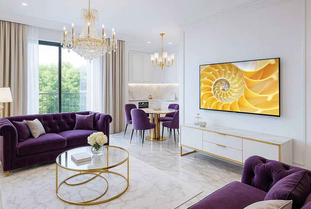kameralnly salon w ekskluzywnym apartamencie do sprzedaży Gdańsk