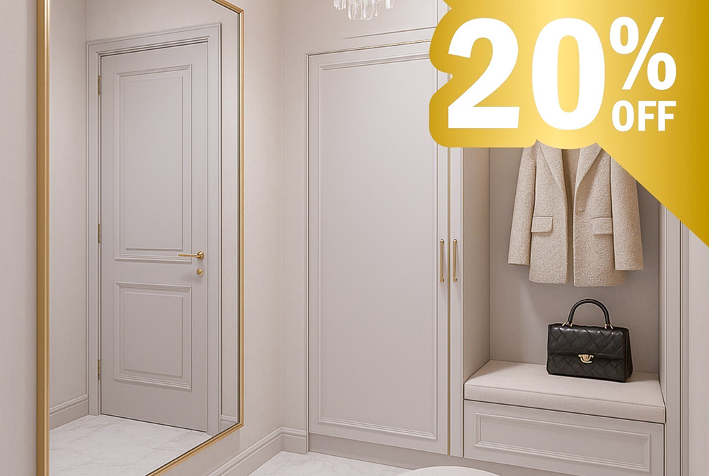 na zdjęciu garderoba w luksusowym apartamencie na sprzedaż Gdańsk