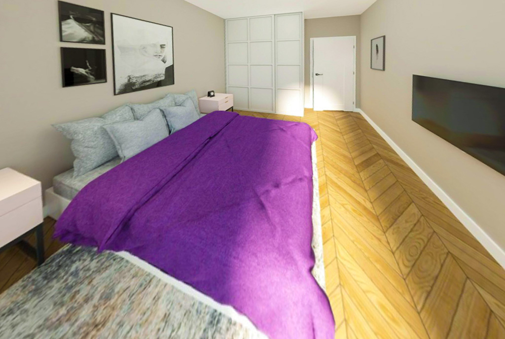 imponująca sypialnia w ekskluzywnym apartamencie na sprzedaż Gdańsk