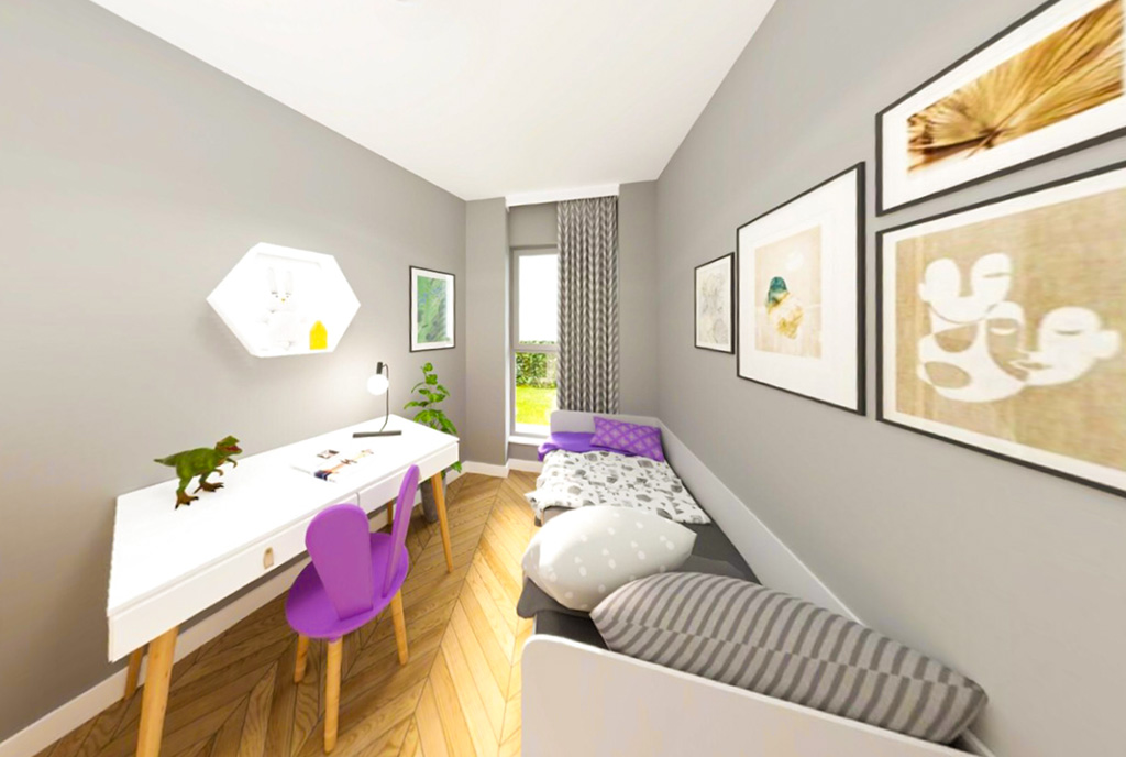 fragment pokoju dla dziecka w luksusowym apartamencie na sprzedaż Gdańsk