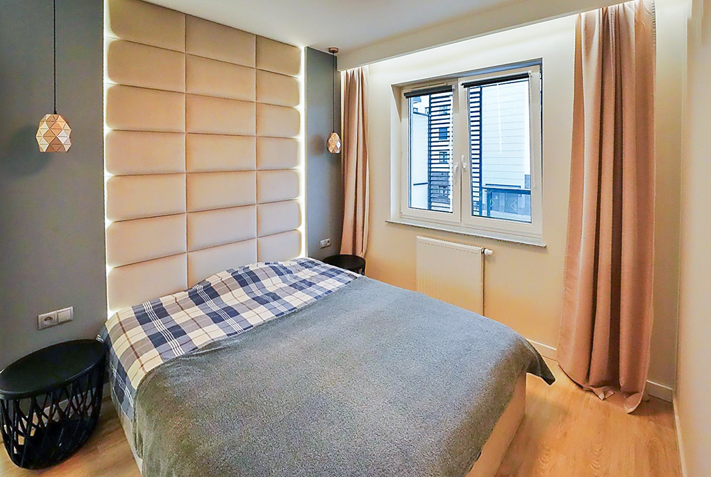 fragment sypialni w luksusowym apartamencie na sprzedaż Gorzów Wielkopolski