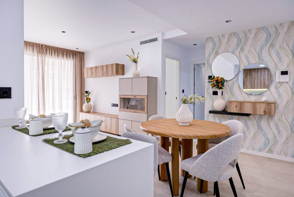 śródzimnomorski styl wykończenia wnętrza luksusowego apartamentu na sprzedaż Hiszpania Los Alcazares