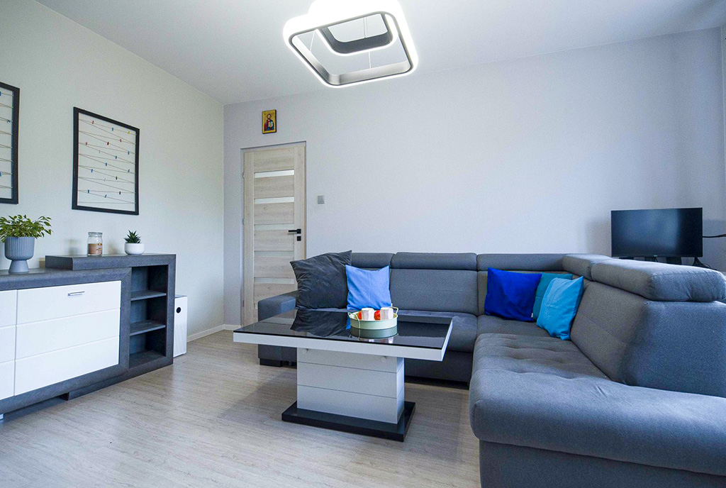 inne ujęcie salonu w luksusowym apartamencie na sprzedaż Katowice okolice