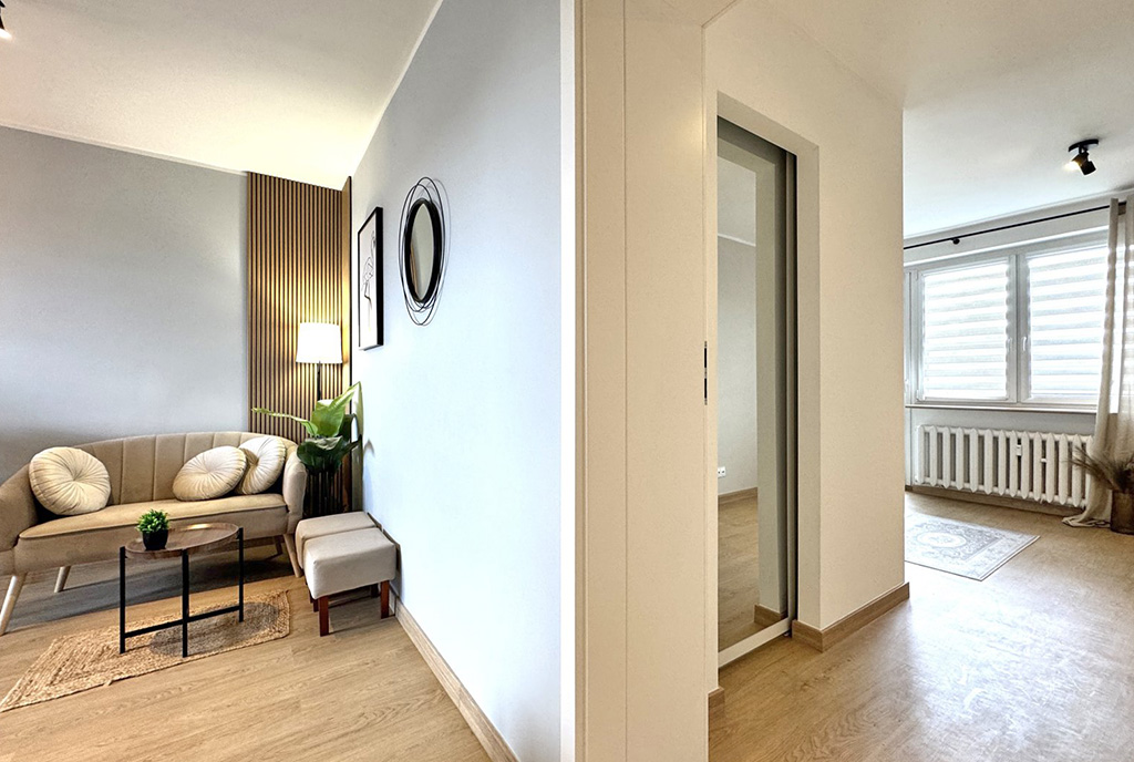 fragment korytarza w ekskluzywnym apartamencie na sprzedaż Ostrów Wielkopolski