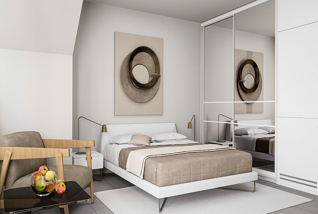 zaciszna sypialnia w ekskluzywnym apartamencie na sprzedaż Cypr Iskele Yeni