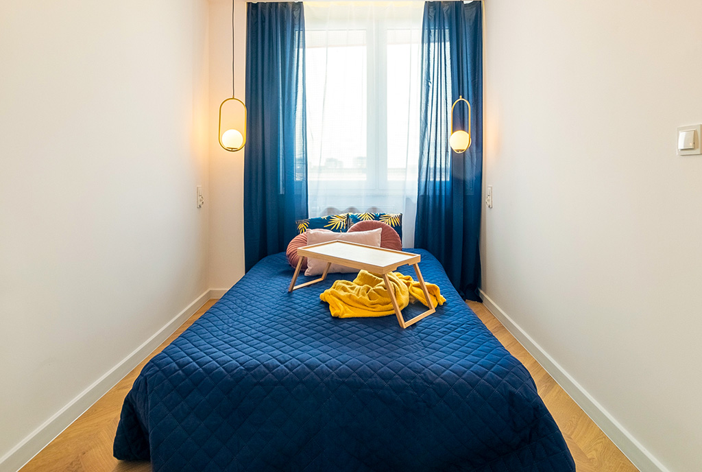 wygodna sypialnia w ekskluzywnym apartamencie na sprzedaż Gdańsk