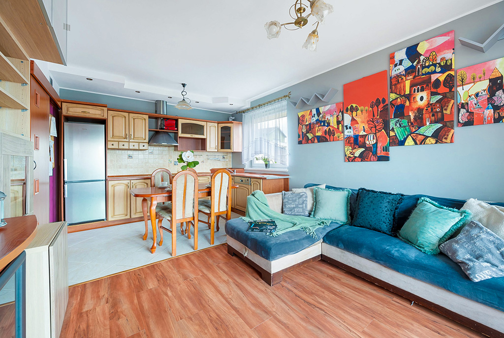 na zdjęciu aneks kuchenny w luksusowym apartamencie na sprzedaż Gdańsk