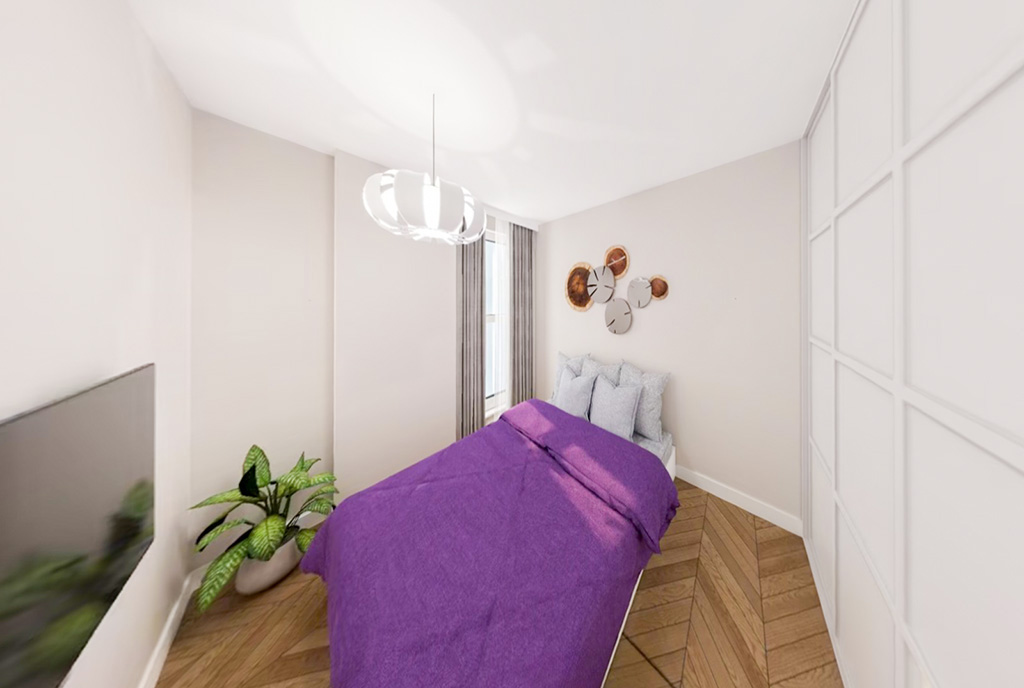 kameralna sypialnia w ekskluzywnym apartamencie na sprzedaż Gdańsk