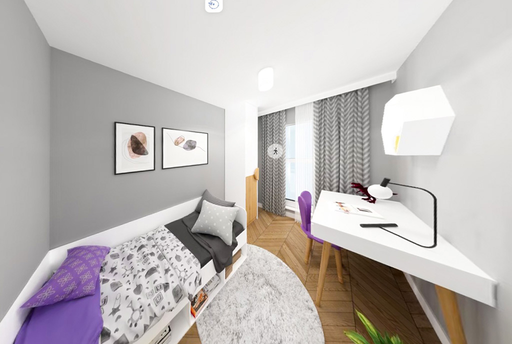 zbliżenie na jeden z pokoi w luksusowym apartamencie na sprzedaż Gdańsk