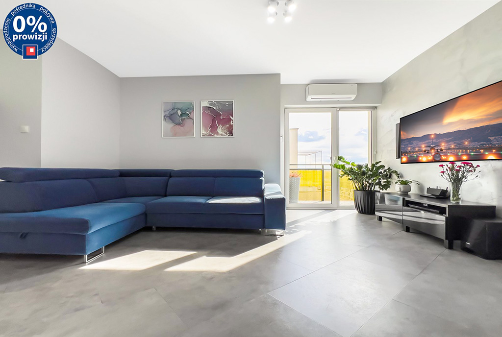 imponujący salon w ekskluzywnym apartamencie do sprzedaży Katowice okolice