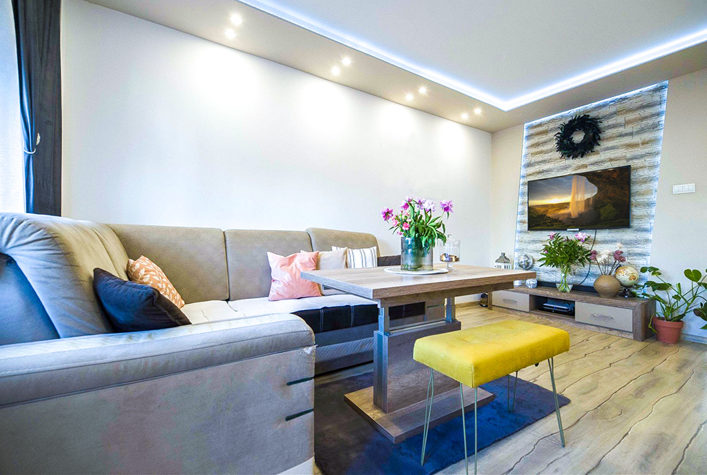 elegancki salon w ekskluzywnym apartamencie do sprzedaży Katowice okolice