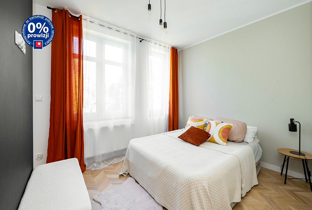 kameralna sypialnia w ekskluzywnym apartamencie na sprzedaż Gdynia (okolice)