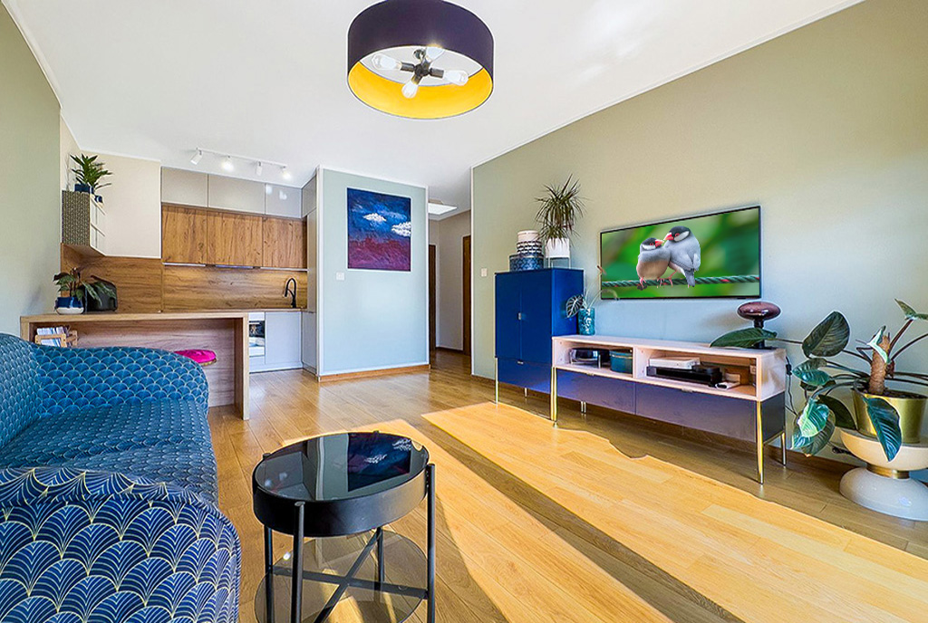 fragment salonu w ekskluzywnym apartamencie do sprzedaży Katowice
