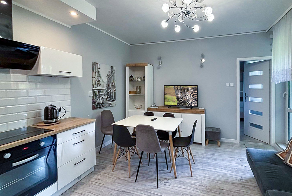 imponujący salon w ekskluzywnym apartamencie do sprzedaży Kołobrzeg
