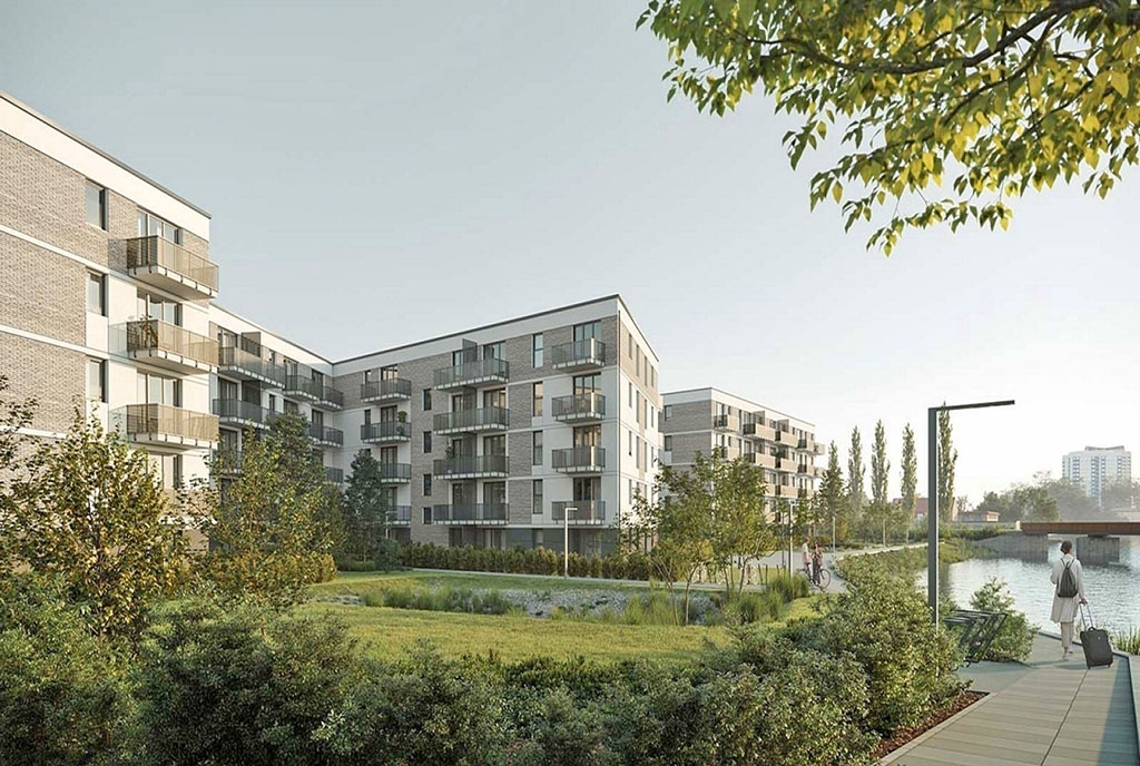 atrakcyjne osiedle, gdzie znajduje się oferowany na sprzedaż luksusowy apartament Gdańsk