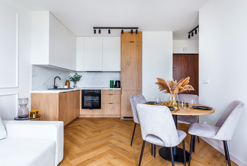 zblienie na aneks kuchenny w luksusowym apartamencie na sprzedaż Gdańsk