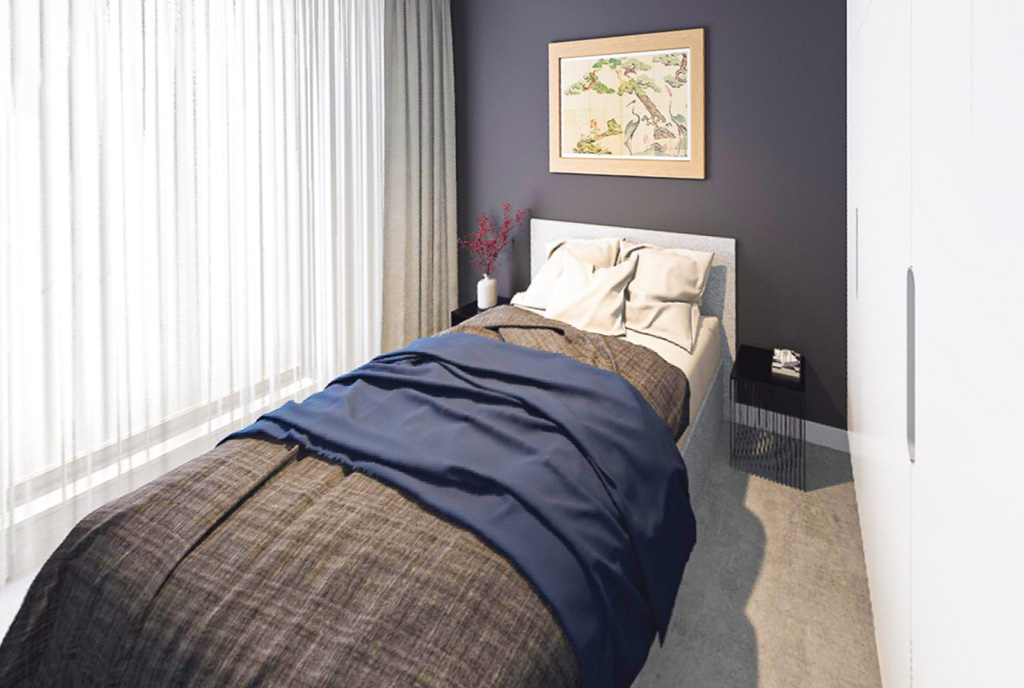 fragment sypialni w luksusowym apartamencie na sprzedaż Gdańsk