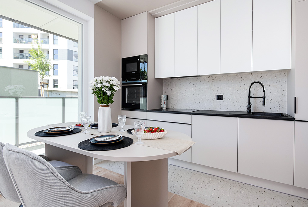nowoczesna kuchnia w luksusowym apartamencie na sprzedaż Gdańsk