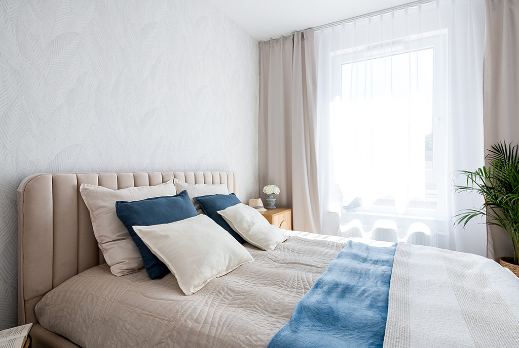 fragment sypialni w ekskluzywnym apartamencie na sprzedaż Gdańsk