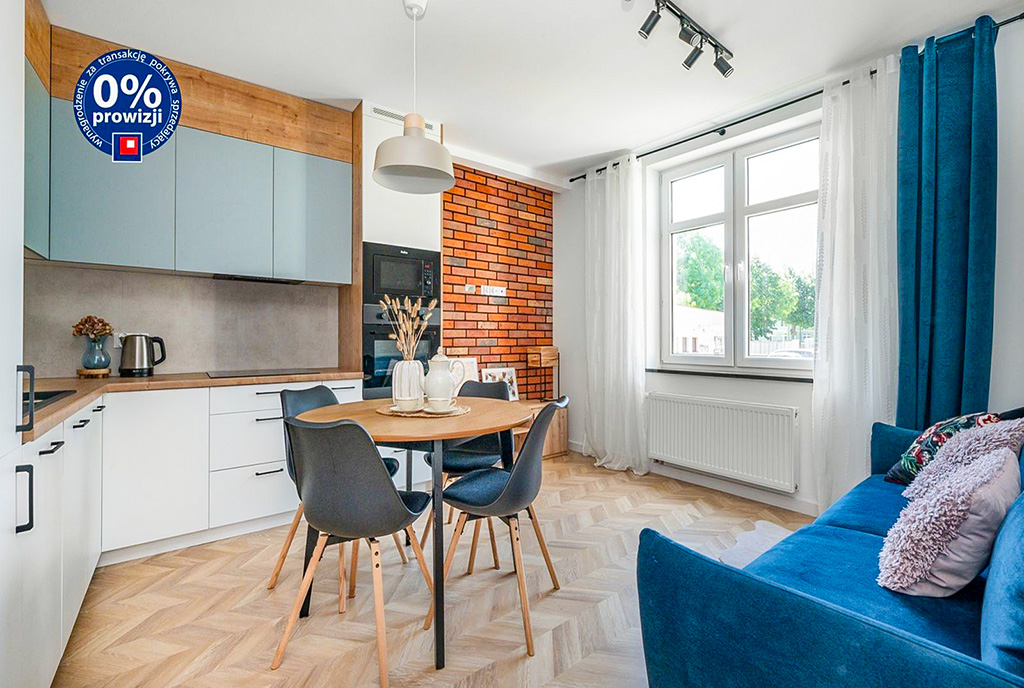nowoczesny salon w ekskluzywnym apartamencie do sprzedaży Gdynia (okolice)
