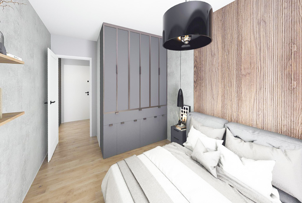 fragment sypialni w luksusowym apartamencie na sprzedaż Gdynia