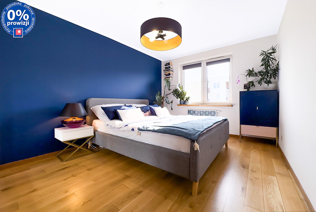 zaciszna sypialnia w ekskluzywnym apartamencie na sprzedaż Katowice