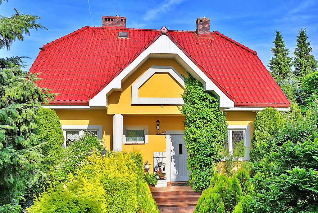 reprezentacyjne wejście do luksusowej willi na sprzedaż Gorzów Wielkopolski (okolice)