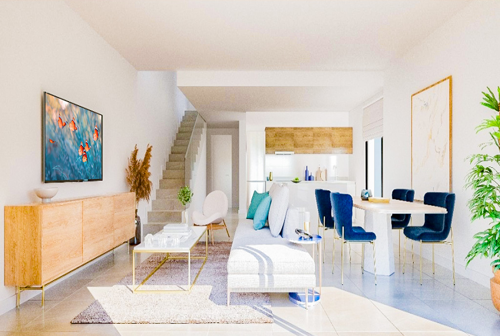 zaprojektowane w śródziemnomorskim stylu wnętrze ekskluzywnej willi do sprzedaży Hiszpania (Riviera del Sol Calahonda)