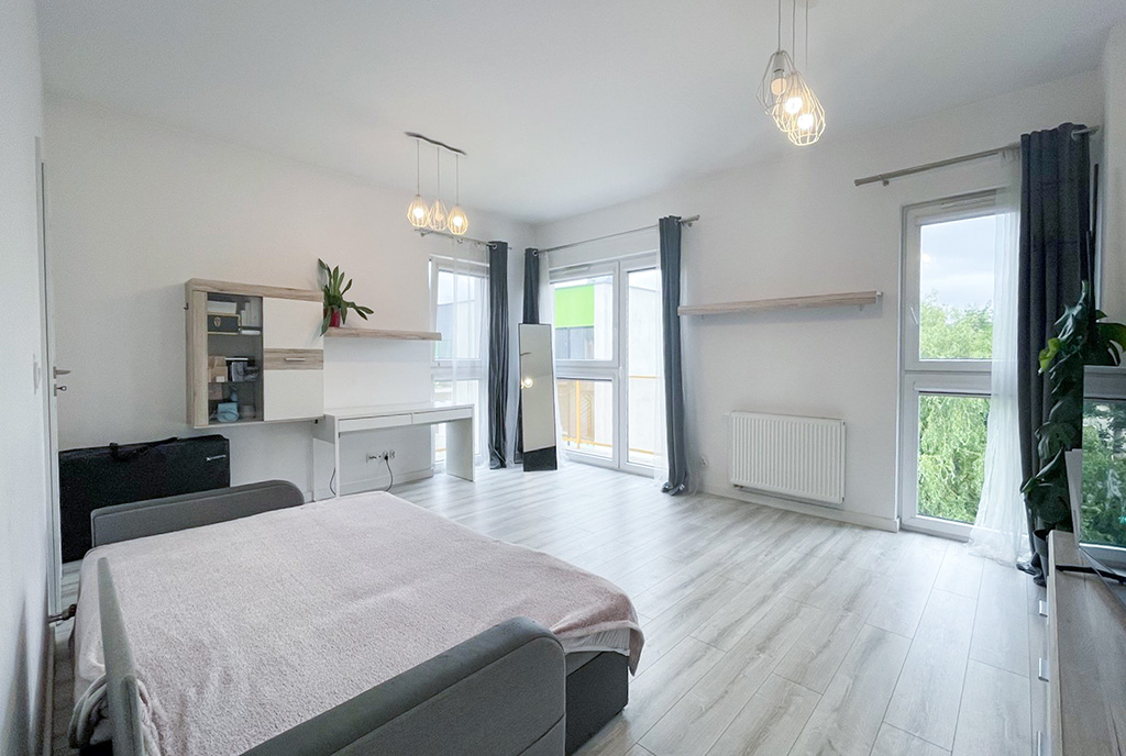 fragment sypialni w luksusowym apartamencie na sprzedaż Gdynia