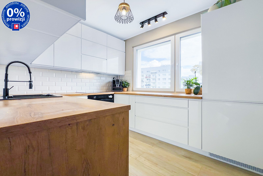 zbliżenie na kuchnię w luksusowym apartamencie na sprzedaż Katowice (okolice)