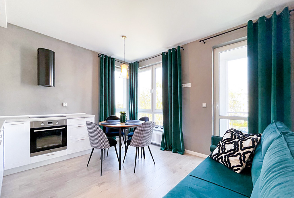 elegancki salon w ekskluzywnym apartamencie do wynajęcia Gorzów Wielkopolski