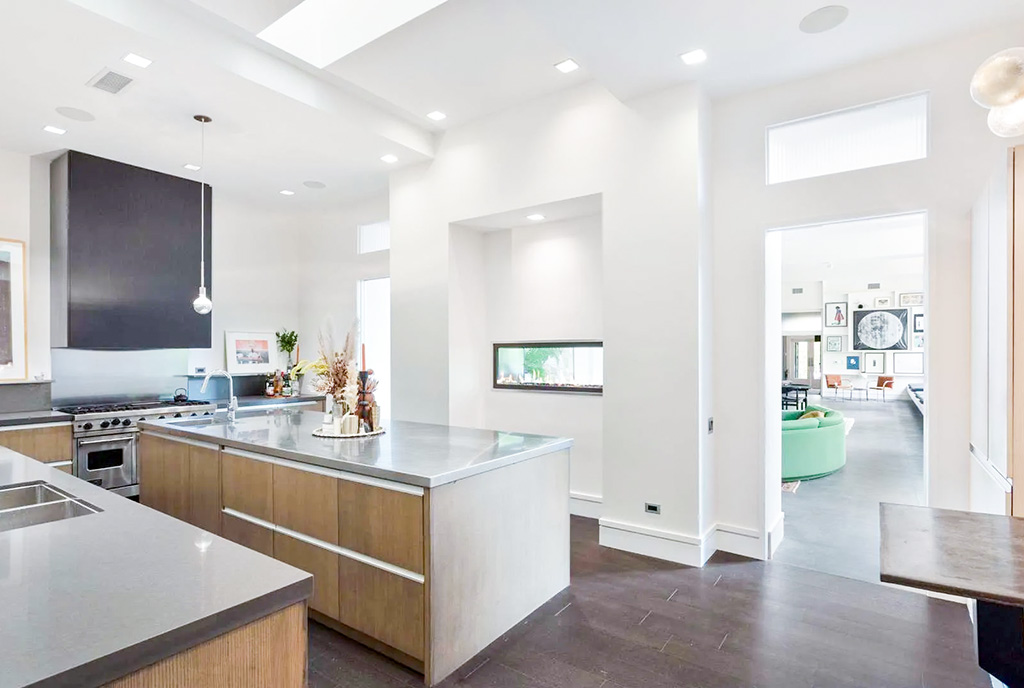 nowoczesna kuchnia w luksusowym apartamencie na sprzedaż Chicago Stany Zjednoczone Ameryki