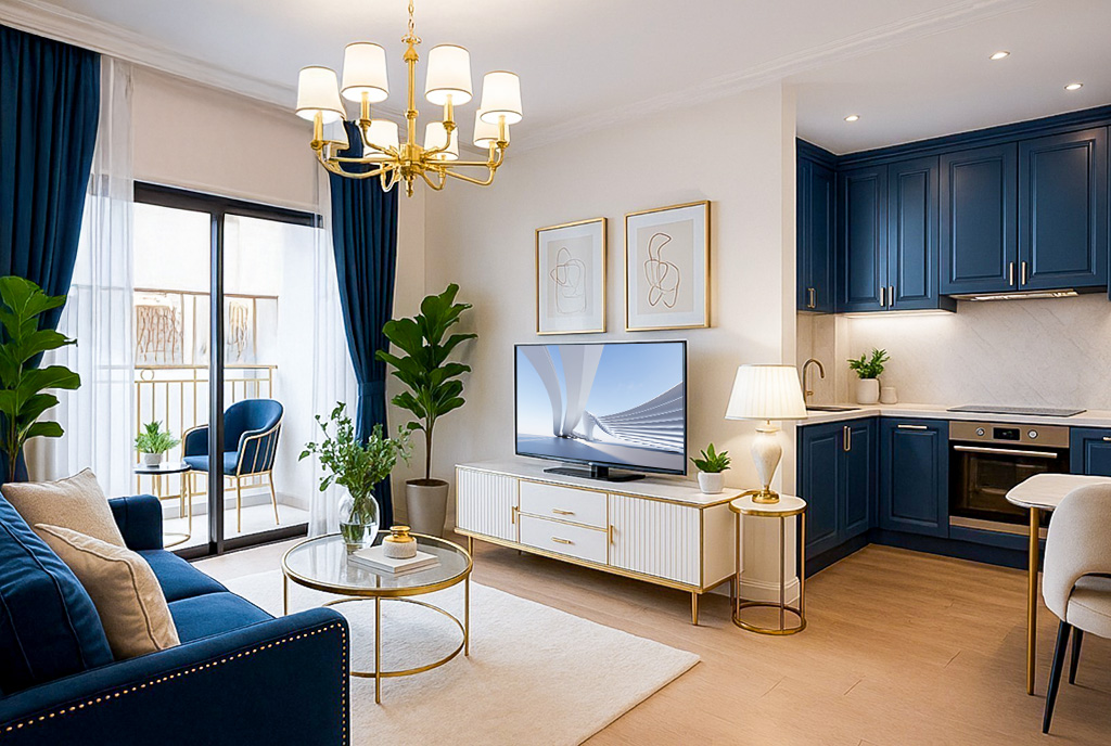 wytworny salon w ekskluzywnym apartamencie do sprzedaży Gdańsk