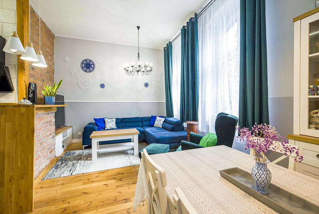 zbliżenie na pokój dzienny w luksusowym apartamencie na sprzedaż Katowice (okolice)