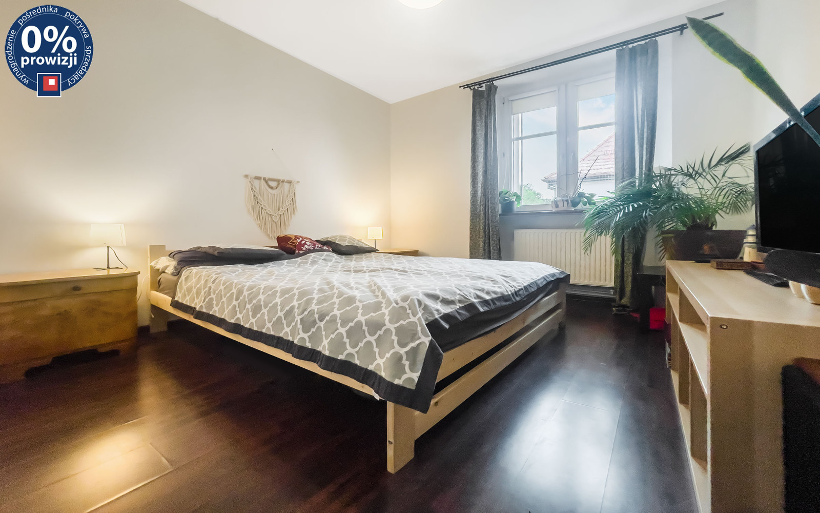 na zdjęciu sypialnia w ekskluzywnym apartamencie na sprzedaż Katowice (okolice)