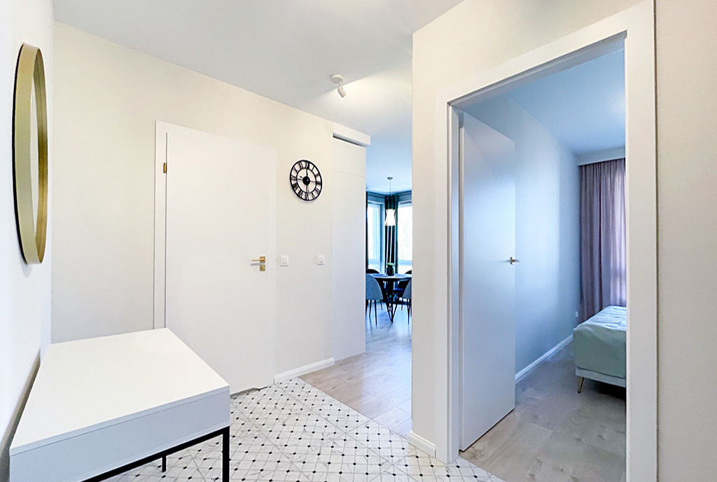 komfortowy układ pokoi w luksusowym apartamencie do wynajmu Gorzów Wielkopolski