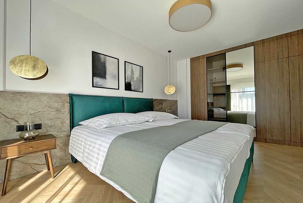 zaciszna sypialnia w ekskluzywnej willi na sprzedaż Gdynia okolice