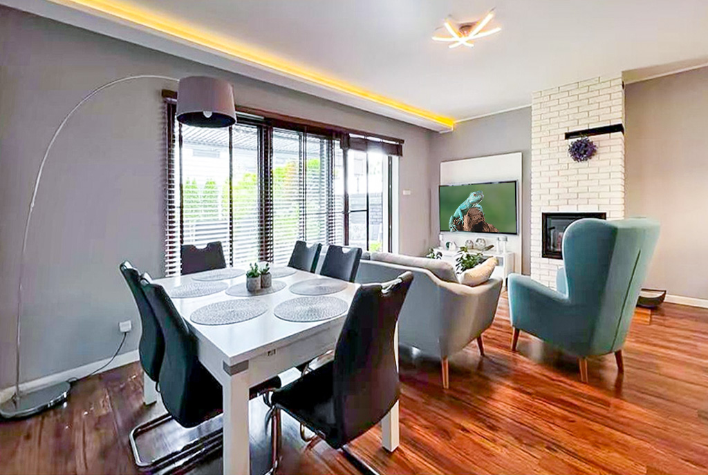 fragment salonu w ekskluzywnej willi do sprzedaży Kalisz (okolice)