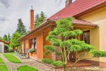 widok od strony ogrodu na ekskluzywną willę do sprzedaży Zielona Góra okolice