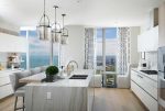 na pierwszym planie kuchnia w luksusowym apartamencie na sprzedaż Chicago Stany Zjednoczone Ameryki