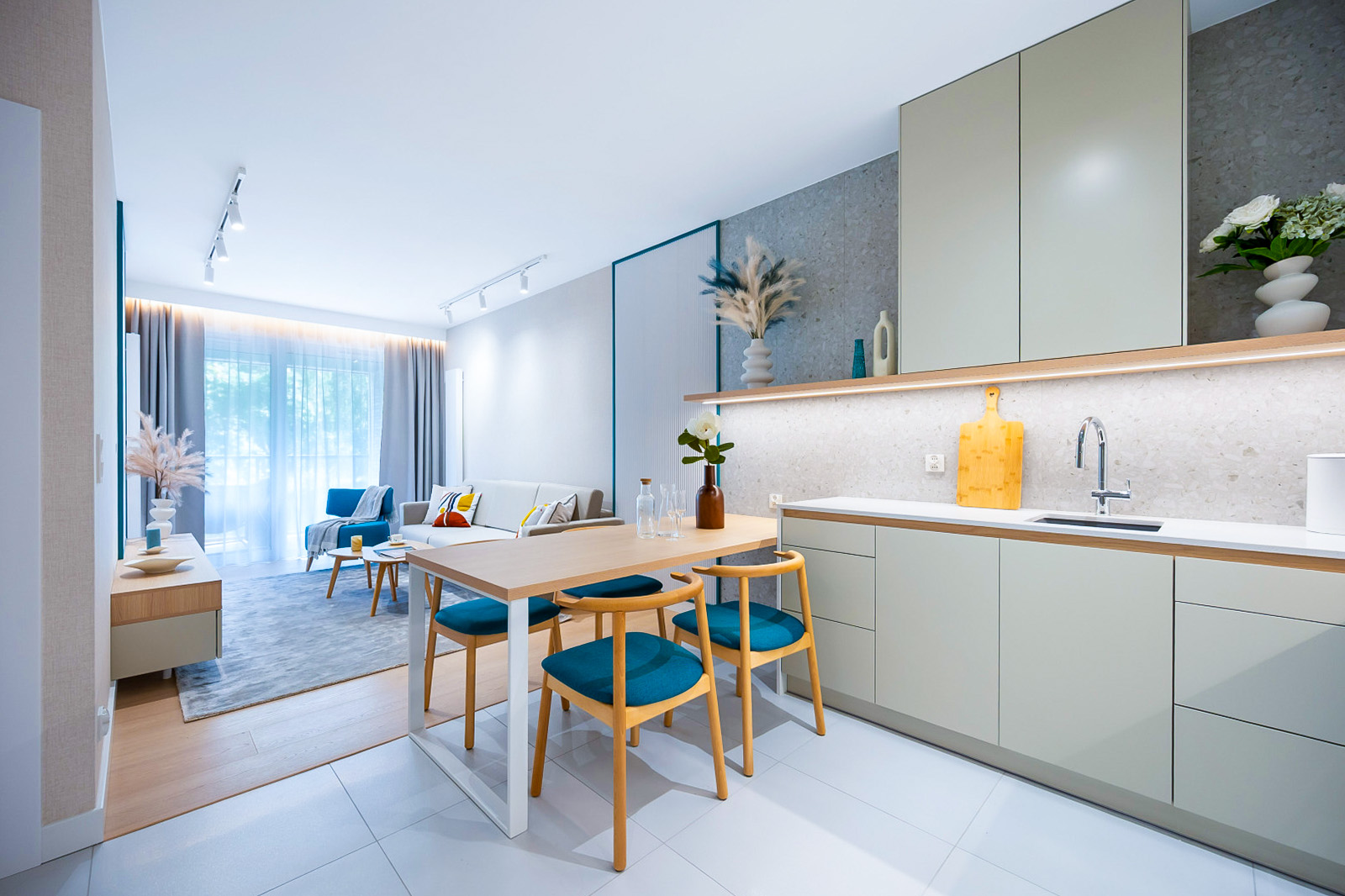 zbliżenie na aneks kuchenny w luksusowym apartamencie na sprzedaż Gdańsk