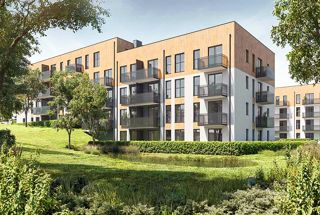 malownicze osiedle, gdzie mieści się oferowany do sprzedaży luksusowy apartament Gdańsk