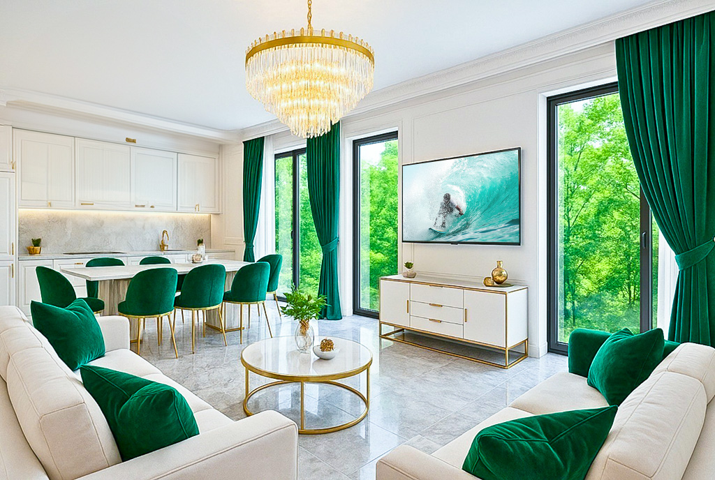 fantastyczny salon w ekskluzywnym apartamencie do sprzedaży Gdańsk