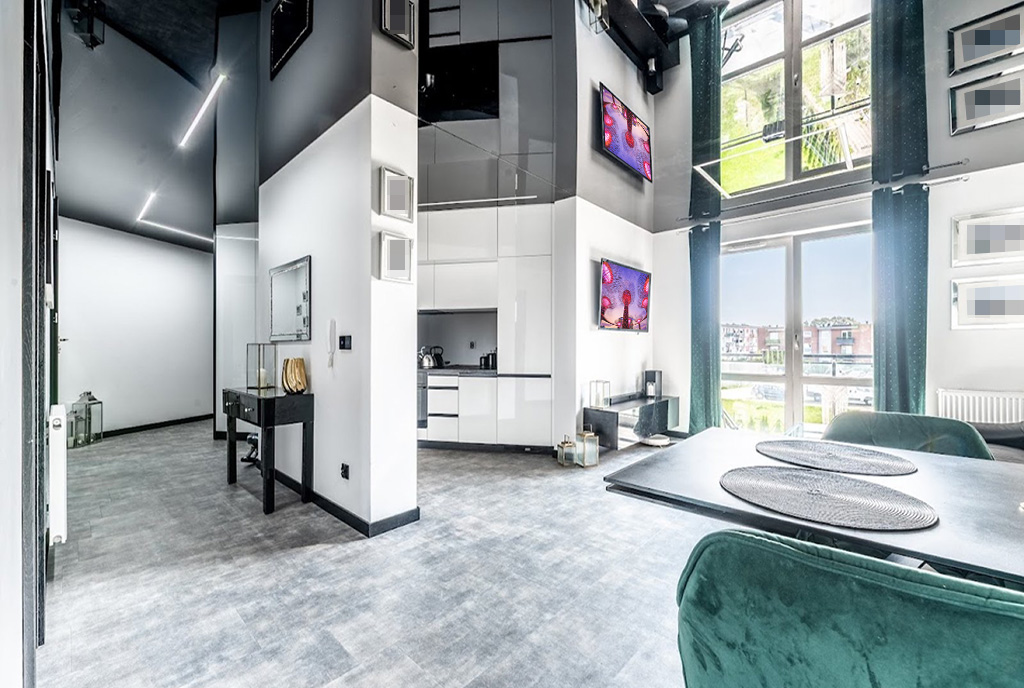 designerski salon w ekskluzywnym apartamencie do sprzedaży Gdynia okolice