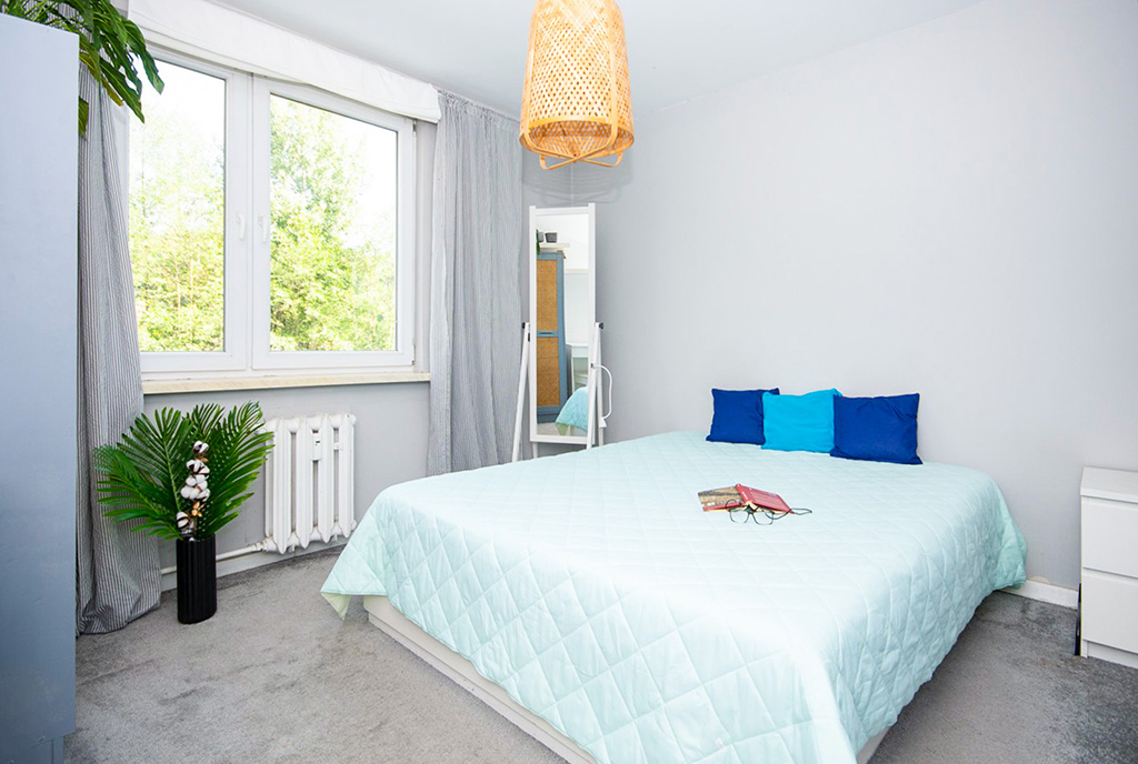 fragment sypialni w ekskluzywnym apartamencie na sprzedaż Katowice okolice